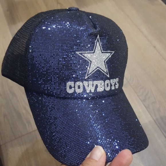 Dallas cowboys glitter  Trucker Hats - Picture 2 of 3